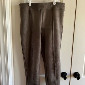 Andrew Marc Faux Suede Slacks - M - Olive color
